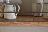 Nkuku Meera Mango Wood & Iron Gallery Shelf Natural Small