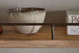 Nkuku Meera Mango Wood & Iron Gallery Shelf Natural Large
