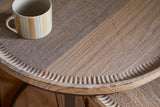 Nkuku Nisha Carved Reclaimed Wood & Iron Nesting Side Tables Natural