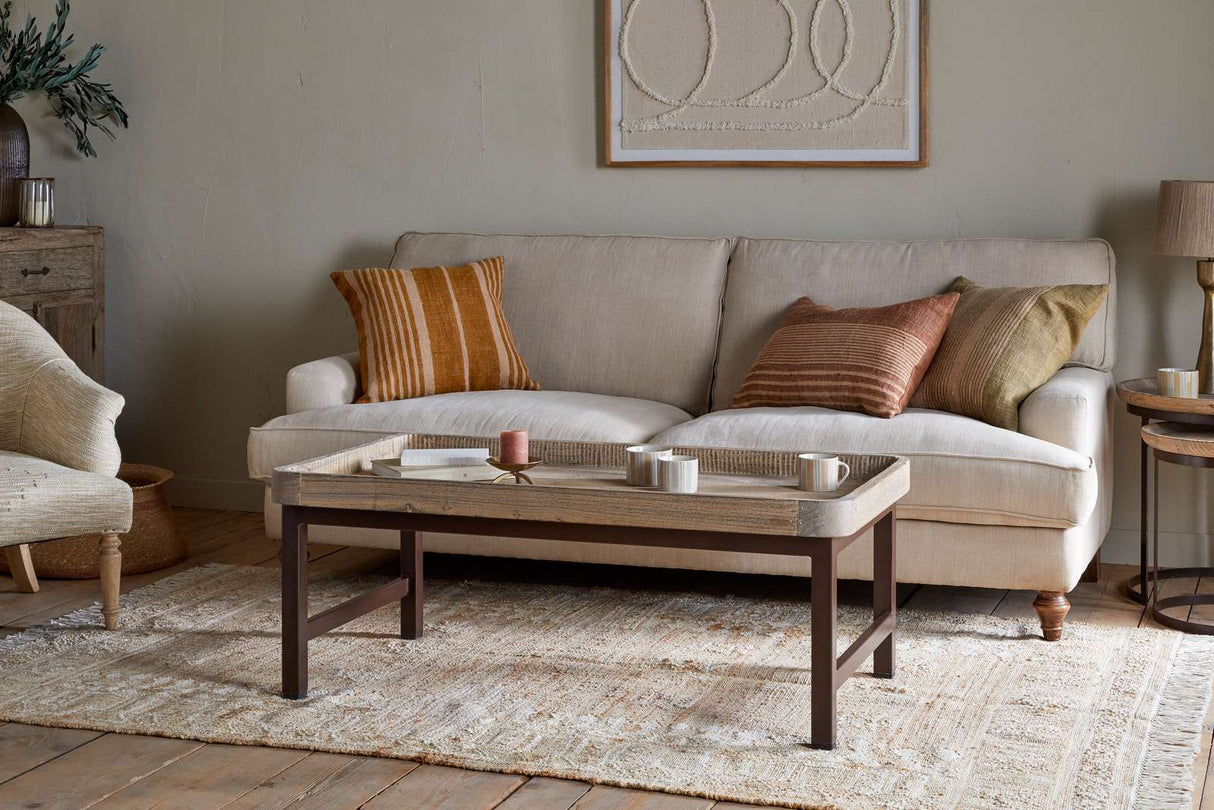 Nkuku Nisha Reclaimed Wood & Iron Coffee Table Natural