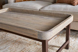 Nkuku Nisha Reclaimed Wood & Iron Coffee Table Natural