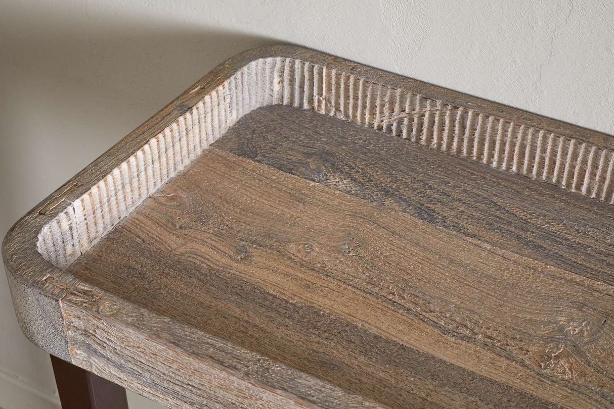 Nkuku Nisha Reclaimed Wood & Iron Console Table Natural