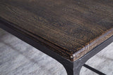 Nkuku Sita Reclaimed Wood & Iron Coffee Table Chocolate Brown