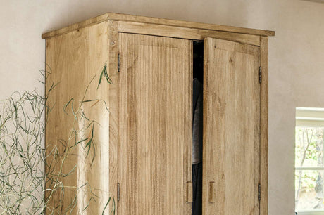 Nkuku Vivan Grooved Wardrobe Natural