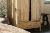 Nkuku Vivan Grooved Wardrobe Natural