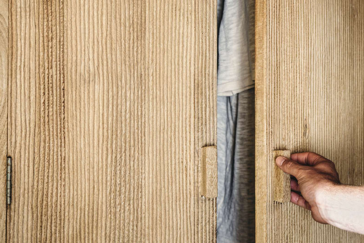 Nkuku Vivan Grooved Wardrobe Natural