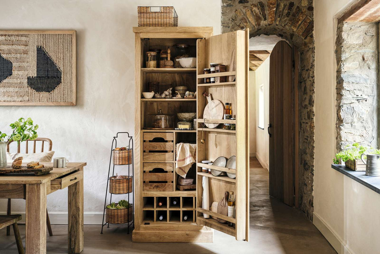 Nkuku Vivan Grooved Pantry Cupboard Natural