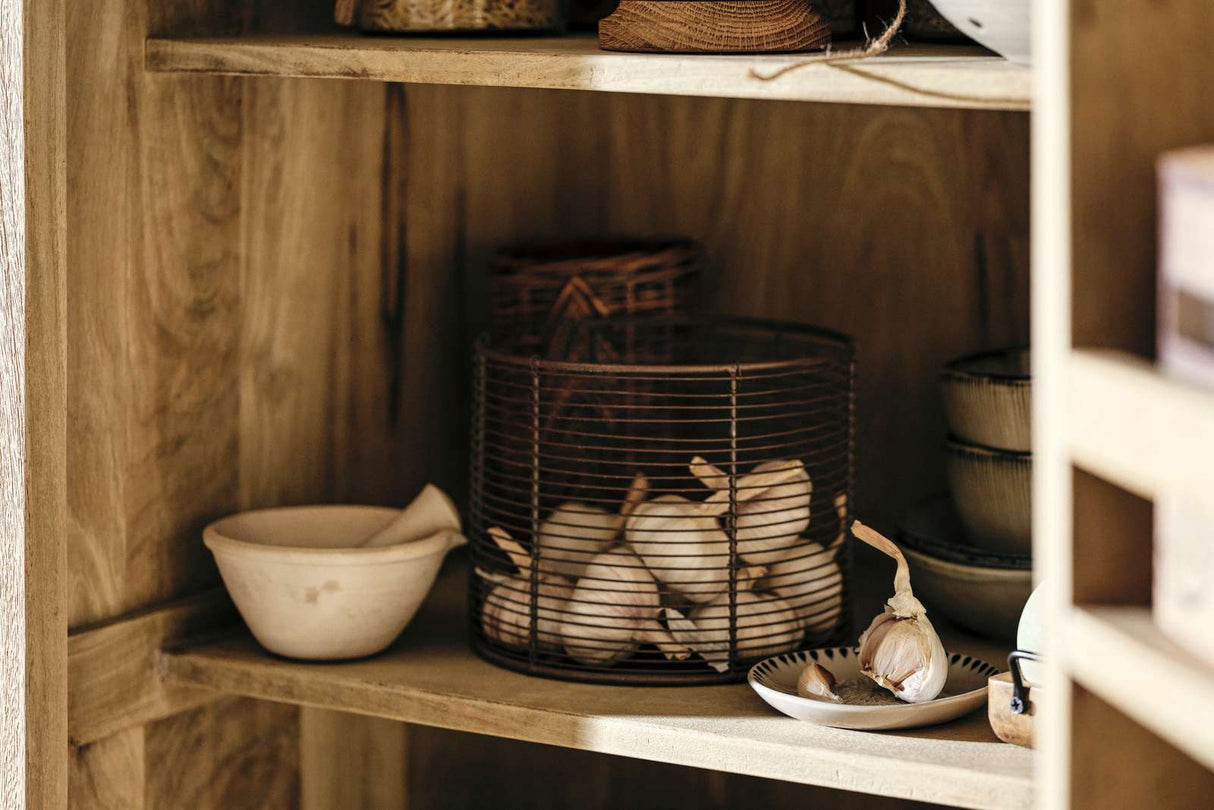 Nkuku Vivan Grooved Pantry Cupboard Natural