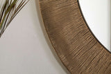 Nkuku Moto Round Mirror Antique Brass