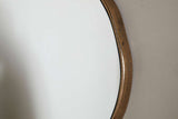 Nkuku Mchanga Organic Shape Mirror Antique Brass