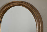 Nkuku Mbwa Oval Mirror Antique Brass