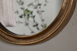 Nkuku Mbwa Oval Mirror Antique Brass