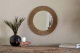 Nkuku Putali Etched Mirror Antique Brass