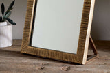 Nkuku Baja Standing Mirror Antique Brass