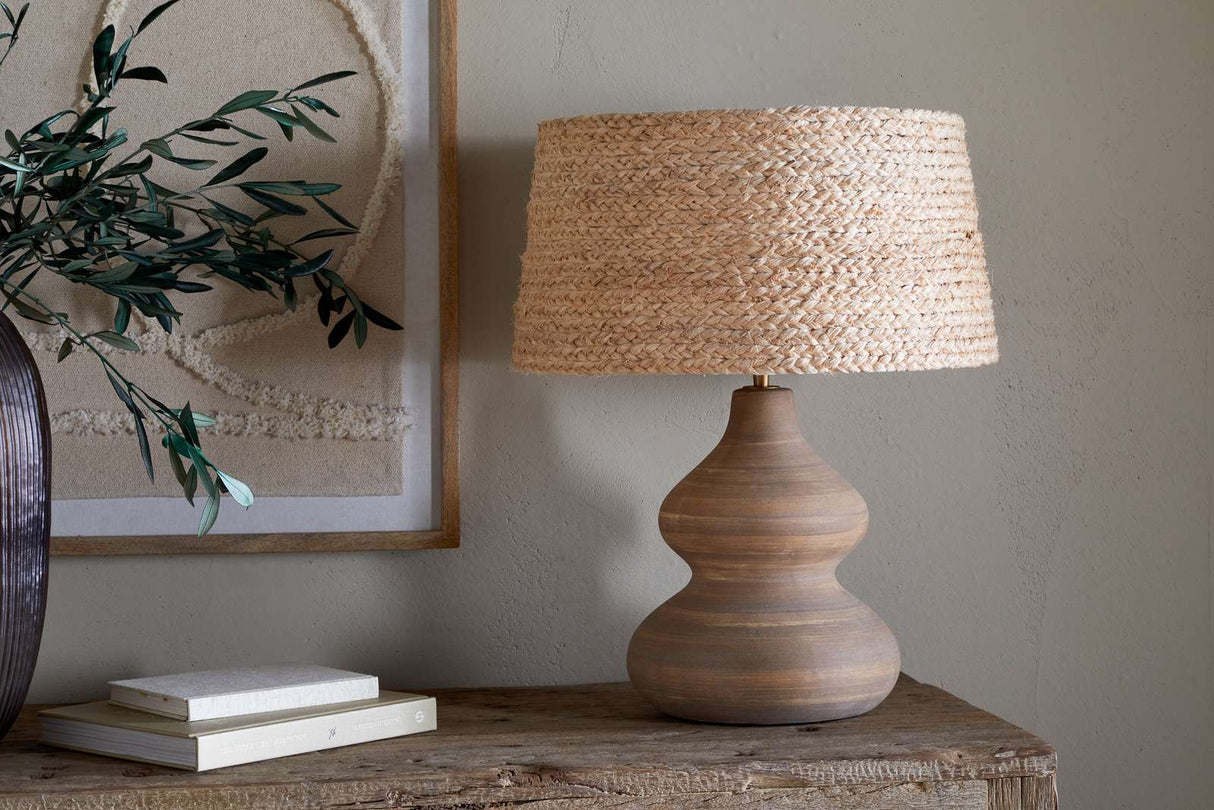 Nkuku Dalat Ceramic Table Lamp Base Natural