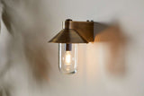 Nkuku Singa Outdoor Wall Lamp Antique Brass