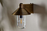Nkuku Singa Outdoor Wall Lamp Antique Brass