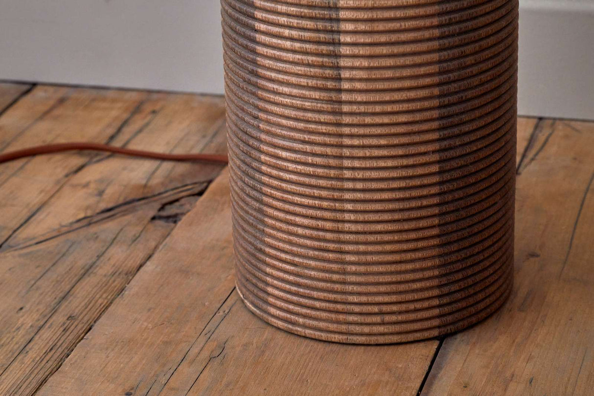 Nkuku Agua Grooved Floor Lamp Base Natural