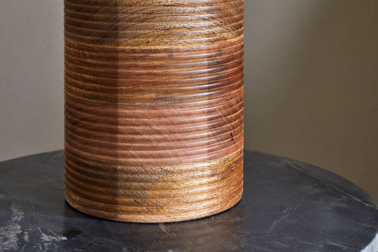 Nkuku Agua Grooved Table Lamp Base Natural