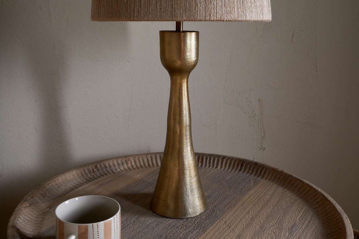 Nkuku Marpha Antique Brass Table Lamp Base Antique Brass