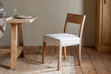Nkuku Nidhi Linen Upholstered Dining Chair Natural