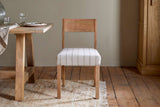 Nkuku Nidhi Linen Upholstered Dining Chair Natural
