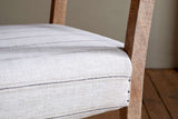 Nkuku Nidhi Linen Upholstered Dining Chair Natural