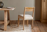 Nkuku Zoha Cotton & Jute Upholstered Dining Chair Natural
