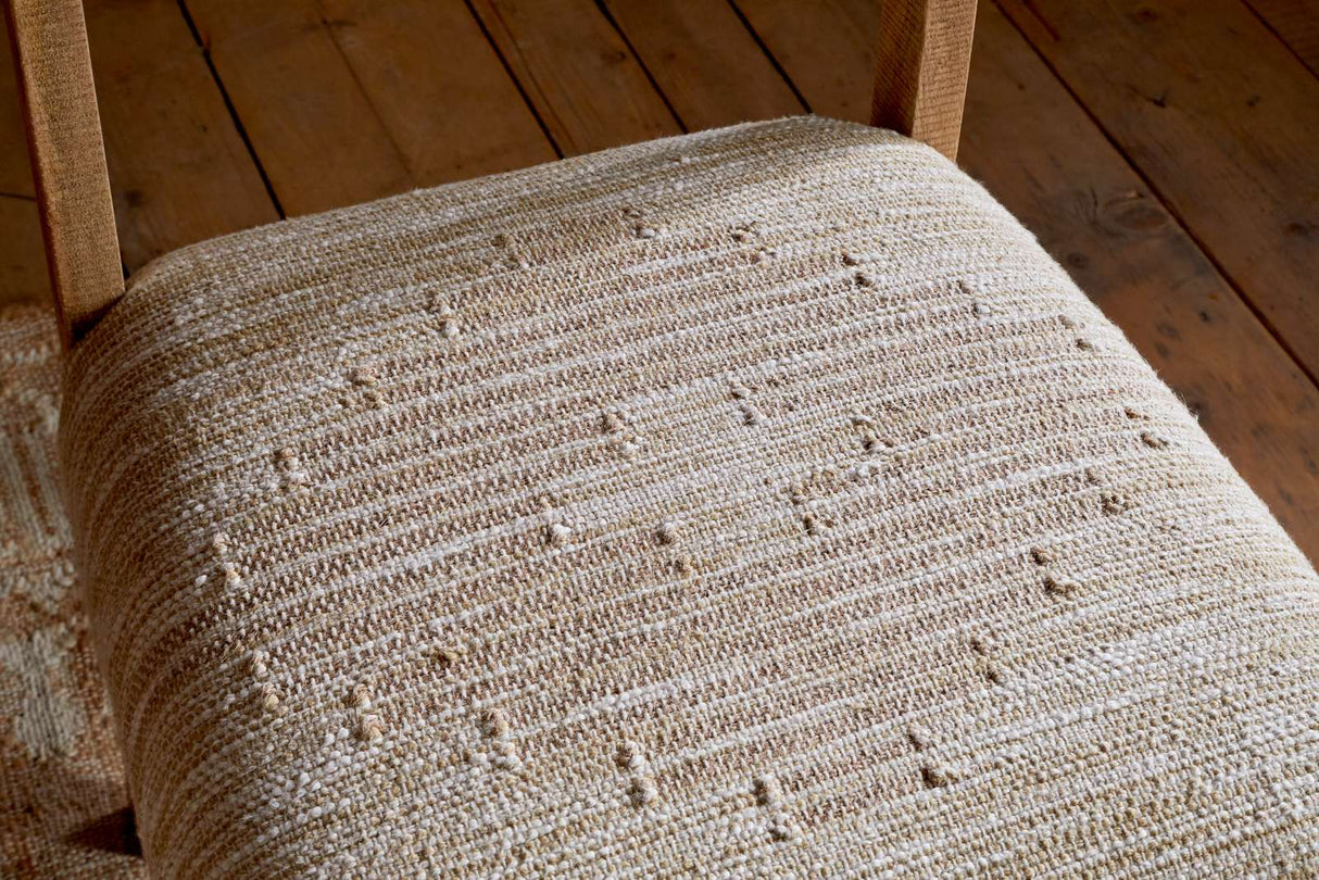 Nkuku Zoha Cotton & Jute Upholstered Dining Chair Natural