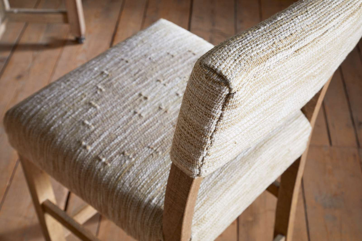 Nkuku Zoha Cotton & Jute Upholstered Counter Chair Natural