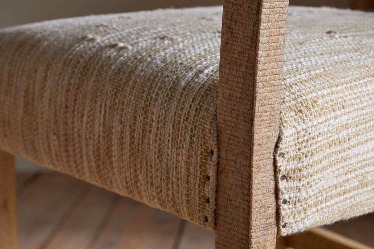 Nkuku Zoha Cotton & Jute Upholstered Counter Chair Natural