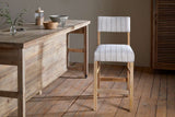 Nkuku Nidhi Linen Upholstered Counter Chair Natural