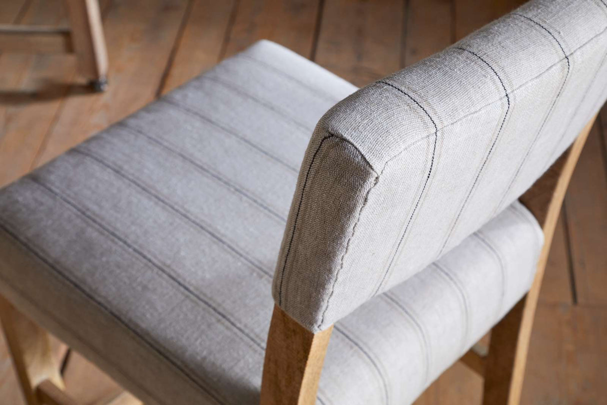 Nkuku Nidhi Linen Upholstered Counter Chair Natural