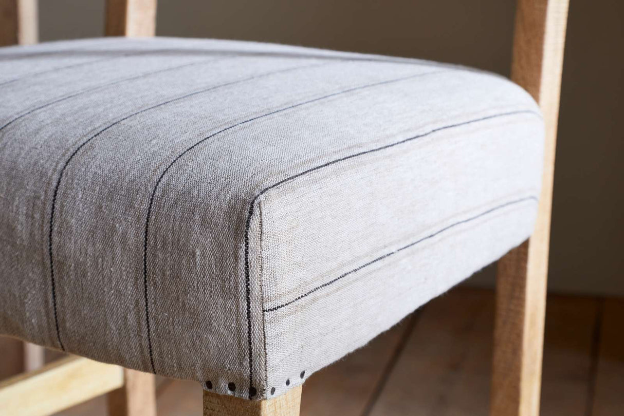 Nkuku Nidhi Linen Upholstered Counter Chair Natural
