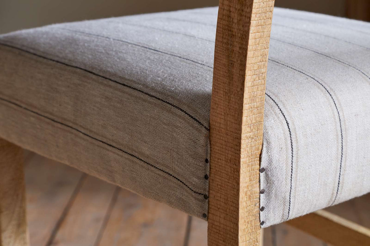 Nkuku Nidhi Linen Upholstered Counter Chair Natural