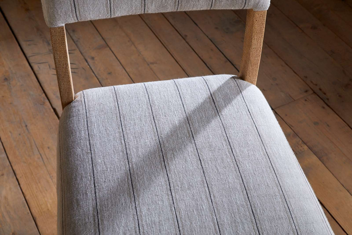 Nkuku Nidhi Linen Upholstered Counter Chair Natural