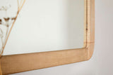 Nkuku Vivan Rectangular Grooved Wood Mirror Natural