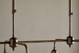 Nkuku Kakira Chandelier Pendant Clear & Antique Brass