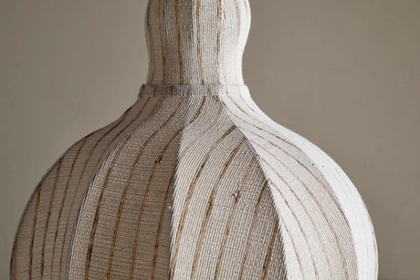 Nkuku Kela Fabric Pendant Off White