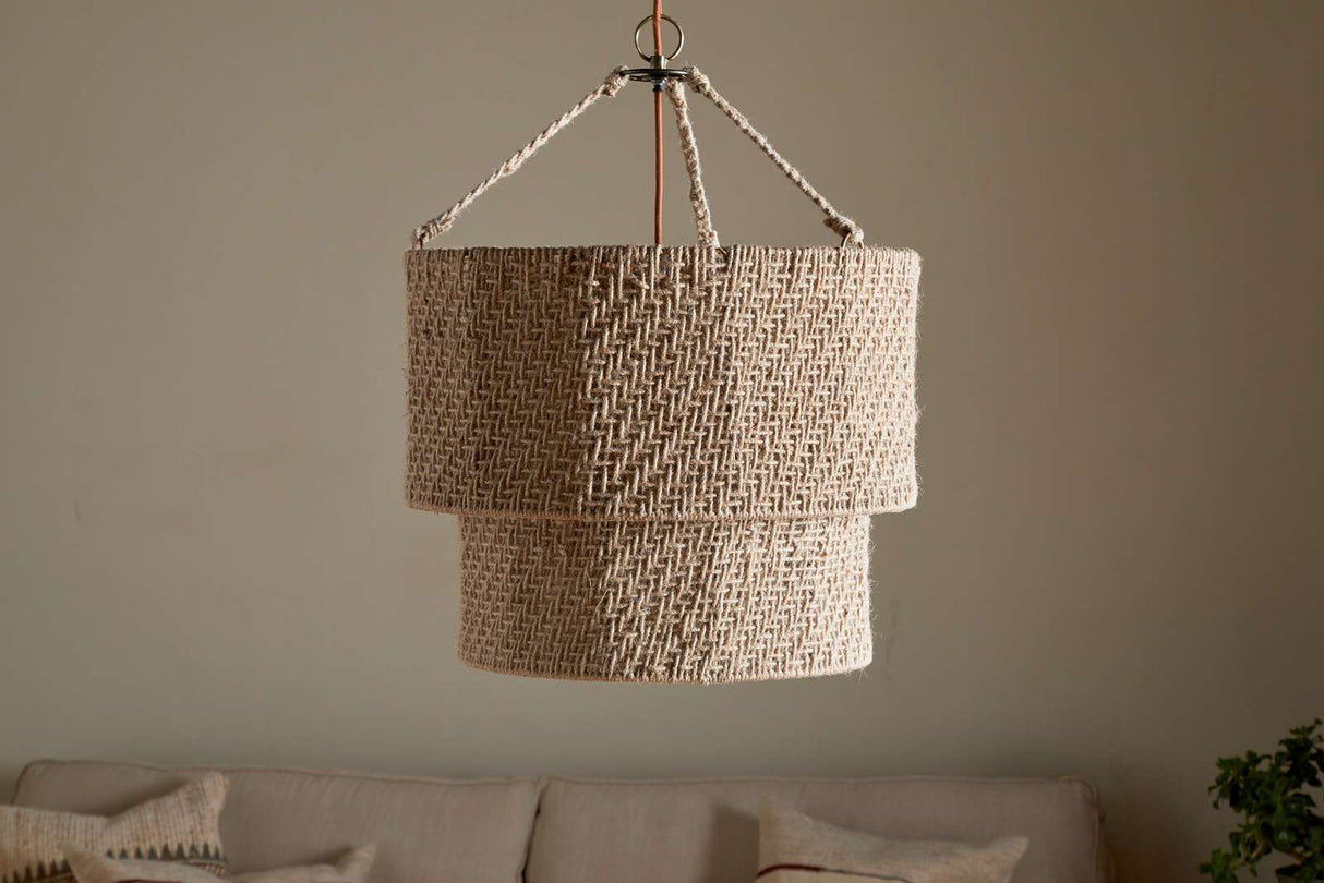 Nkuku Thimba Woven Jute Chandelier Natural