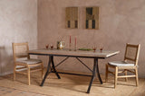 Nkuku Lopa Iron & Reclaimed Wood Dining Table Small