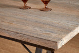 Nkuku Lopa Iron & Reclaimed Wood Dining Table Small