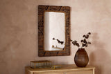 Nkuku Arjun Upholstered Rectangular Wall Mirror Natural