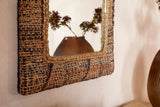 Nkuku Arjun Upholstered Rectangular Wall Mirror Natural