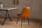 Nkuku Harsha Leather Dining Chair Aged Tan