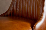 Nkuku Harsha Leather Dining Chair Aged Tan