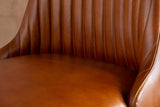 Nkuku Harsha Leather Counter Chair Aged Tan
