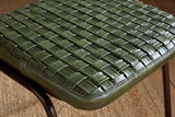 Nkuku Amala Leather Weave & Iron Dining Chair Rich Green