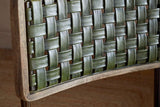 Nkuku Amala Leather Weave & Iron Dining Chair Rich Green