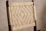 Nkuku Vinay Jute & Wood Woven Dining Chair Chocolate Brown